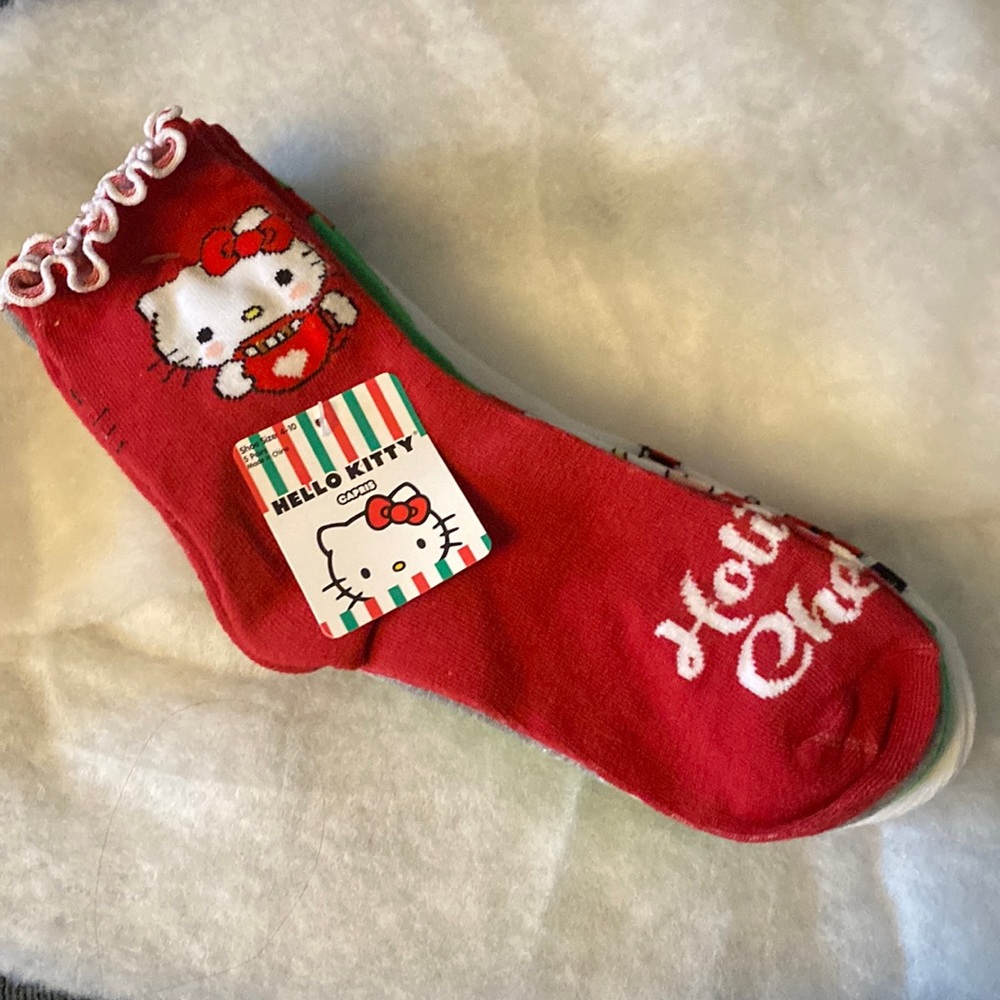 🎄Hello Kitty Christmas Fancy Socks pack of 5 Collection